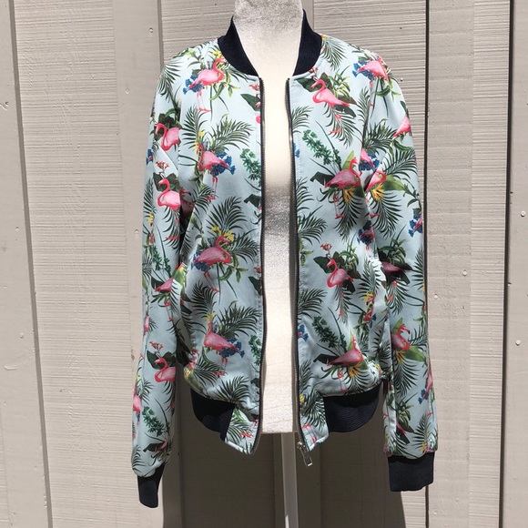 Zara Other - ZARA Men’s Flamingo Bomber Jacket